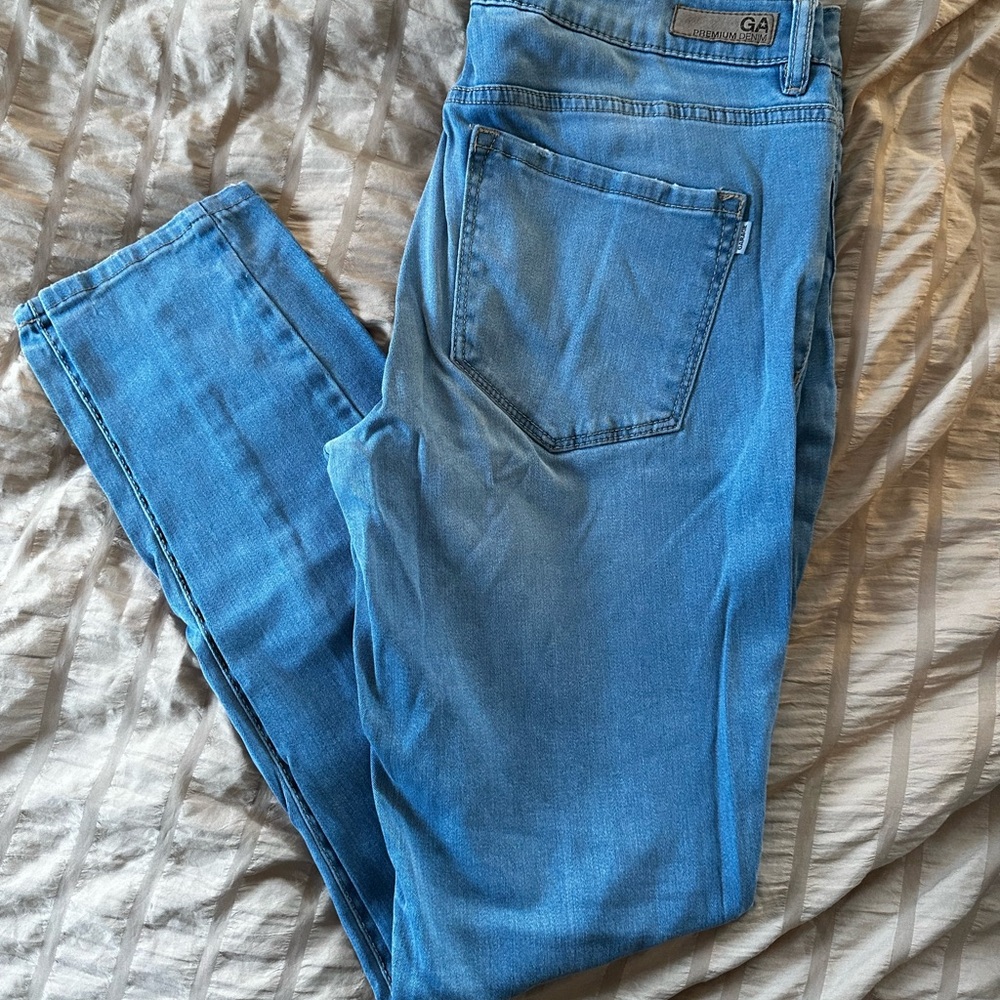 Garage Size 11 LONG Blue Skinny Leg Jeans